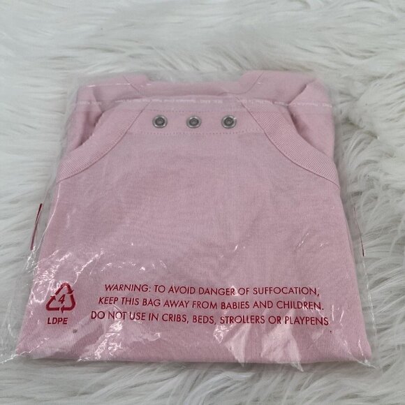 NEW HANNA ANDERSSON Long Sleeve Solid Bodysuit Pink 6-12 Months 70 - Picture 6 of 8